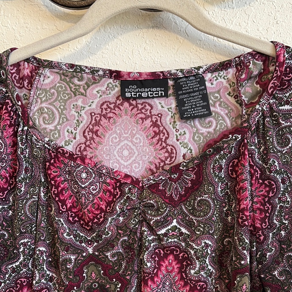 Vintage Y2K No Boundaries Cropped Paisley Fairy Top✨ - Picture 3 of 6
